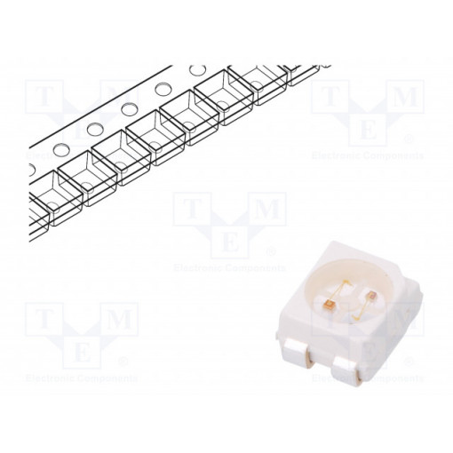 HSMF-A205-A00J1; LED; SMD; 3528,PLCC4; orange/green; 3.5x2.8x1.9mm; 120°; 2.2÷2.6V; BROADCOM (AVAGO)