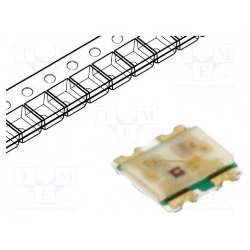 HSMF-C114; LED; SMD; 0606; RGB; 1.6x1.5x0.35mm; 145°; 20mA; Lens: diffused; BROADCOM (AVAGO)