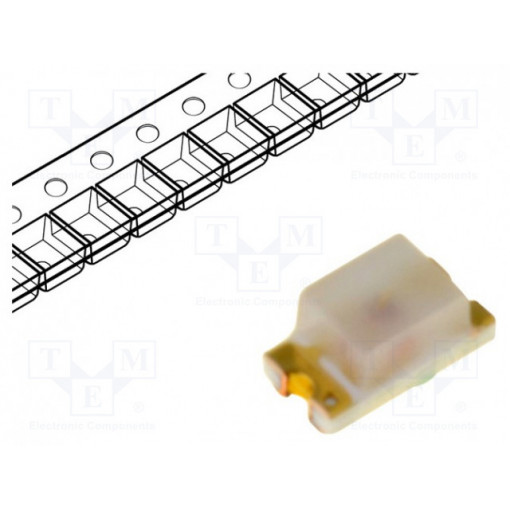 HSMS-C190; LED; SMD; 0603; red; 2.8÷10mcd; 1.6x0.8x0.8mm; 170°; 2.1÷2.6V; 20mA; BROADCOM (AVAGO)