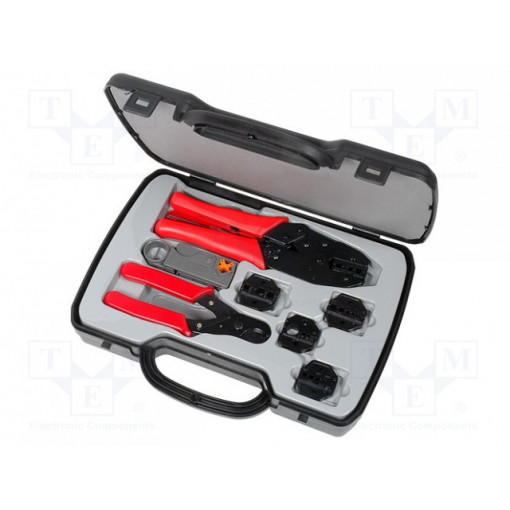 ; Kit: for colaxial/RF connector crimping; Crimp tool len: 220mm; 