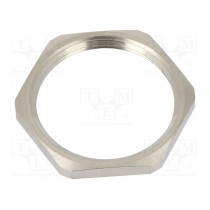 1.161.2100.01; Nut; PG21; brass; nickel; Thk: 3.5mm; Spanner: 32mm; Thread: PG; HUMMEL 1.161.2100.01; Nut; PG21; brass; nickel; Thk: 3.5mm; Spanner: 32mm; Thread: PG; HUMMEL