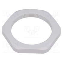 1.262.3600.11; Nut; PG36; polyamide; UL94V-0; Thk: 8mm; Spanner: 60mm; grey; HUMMEL