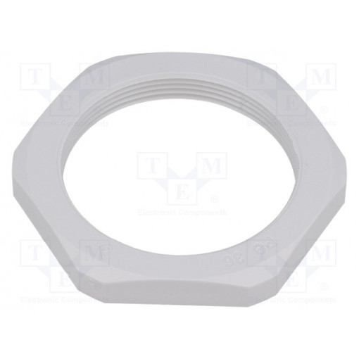 1.262.3600.11; Nut; PG36; polyamide; UL94V-0; Thk: 8mm; Spanner: 60mm; grey; HUMMEL