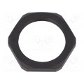 1.262.3601.11; Nut; PG36; polyamide; UL94V-0; Thk: 8mm; Spanner: 60mm; black; HUMMEL