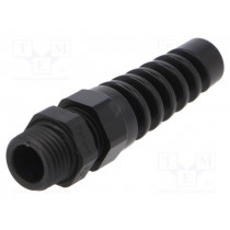 1.293.0701.15; Cable gland; with strain relief; PG7; IP68; Mat: polyamide; black; HUMMEL