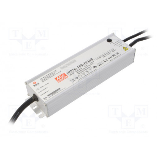 HVGC-100-700AB; Power supply: switched-mode; LED; 99.4W; 15÷142VDC; 420÷700mA; MEAN WELL