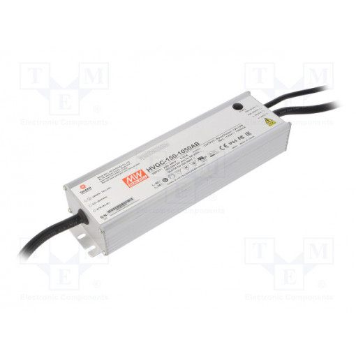 HVGC-150-1050AB; Power supply: switched-mode; LED; 150.15W; 15÷143VDC; 630÷1050mA; MEAN WELL