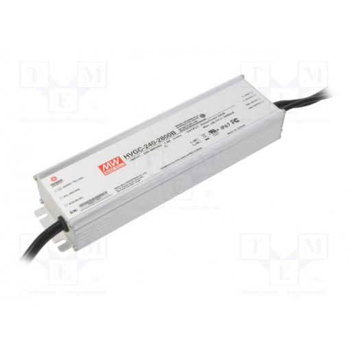 HVGC-240-2800B; Power supply: switched-mode; LED; 240W; 42.9÷85.7VDC; 2800mA; IP67; MEAN WELL