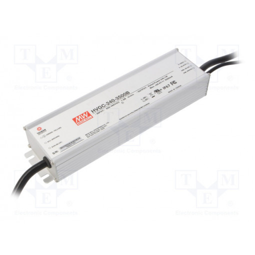 HVGC-240-3500B; Power supply: switched-mode; LED; 240.1W; 34.3÷68.6VDC; 3500mA; MEAN WELL