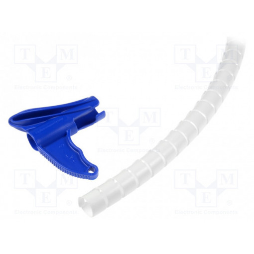 161-64215; Spiral wrapping; ØBundle : 16mm; polypropylene; white; L: 2m; HELLERMANNTYTON