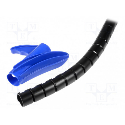 161-64404; Spiral wrapping; ØBundle : 25mm; polypropylene; black; L: 2m; HELLERMANNTYTON