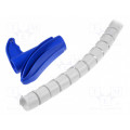161-64405; Spiral wrapping; ØBundle : 25mm; polypropylene; grey; L: 2m; UL94HB; HELLERMANNTYTON 161-64405; Spiral wrapping; ØBundle : 25mm; polypropylene; grey; L: 2m; UL94HB; HELLERMANNTYTON