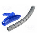 161-64406; Spiral wrapping; ØBundle : 25mm; polypropylene; silver; L: 2m; HELLERMANNTYTON 161-64406; Spiral wrapping; ØBundle : 25mm; polypropylene; silver; L: 2m; HELLERMANNTYTON