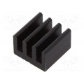 ICK PLCC 28; Heatsink: extruded; grilled; black; L: 11.8mm; W: 11.8mm; H: 8mm; FISCHER ELEKTRONIK