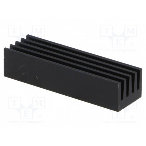 ICKSMDF26SA; Heatsink: extruded; black; L: 26mm; W: 8mm; H: 6mm; 26K/W; aluminium; FISCHER ELEKTRONIK