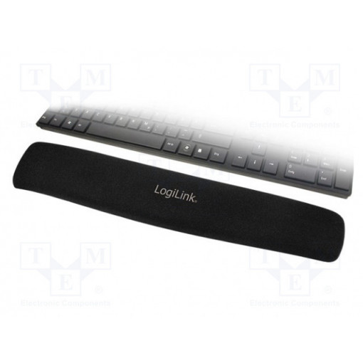 ID0044; Gel keyboard pad; black; 86x482x22mm; LOGILINK