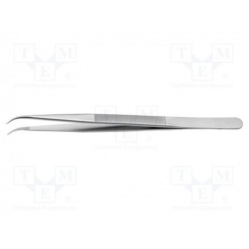 119B.SA.1; Tweezers; 150mm; Blades: narrow,curved; universal; tips serrated; IDEAL-TEK 119B.SA.1; Tweezers; 150mm; Blades: narrow,curved; universal; tips serrated; IDEAL-TEK