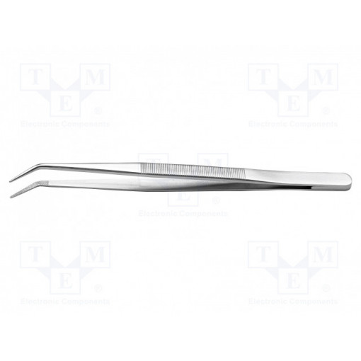 124.SA.1; Tweezers; 150mm; Blades: narrow,curved; universal; tips serrated; IDEAL-TEK 124.SA.1; Tweezers; 150mm; Blades: narrow,curved; universal; tips serrated; IDEAL-TEK