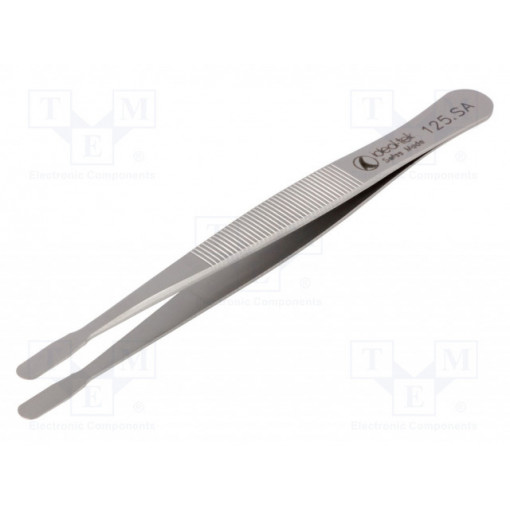 125.SA; Tweezers; Blades: straight; Blade tip shape: flat; 120mm; IDEAL-TEK 125.SA; Tweezers; Blades: straight; Blade tip shape: flat; 120mm; IDEAL-TEK