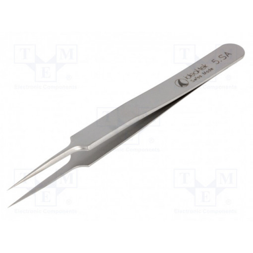 5.SA; Tweezers; 110mm; for precision works; Blades: straight,narrowed; IDEAL-TEK