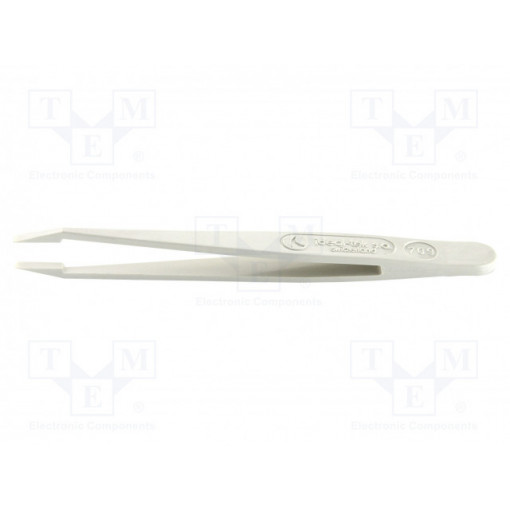 709.DG; Tweezers; Blade tip shape: sharp, bent; Tweezers len: 115mm; ESD; IDEAL-TEK