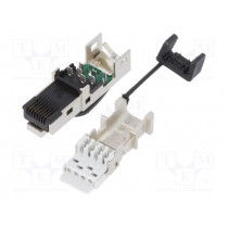 1132040000 IE-PS-RJ45-FH-BK-A; Plug; RJ45; PIN: 8; Cat: 6a,Class EA; shielded; gold-plated; IP20; WEIDMÜLLER