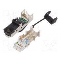 1132050000 IE-PS-RJ45-FH-BK-B; Plug; RJ45; PIN: 8; Cat: 6a,Class EA; shielded; gold-plated; IP20; WEIDMÜLLER
