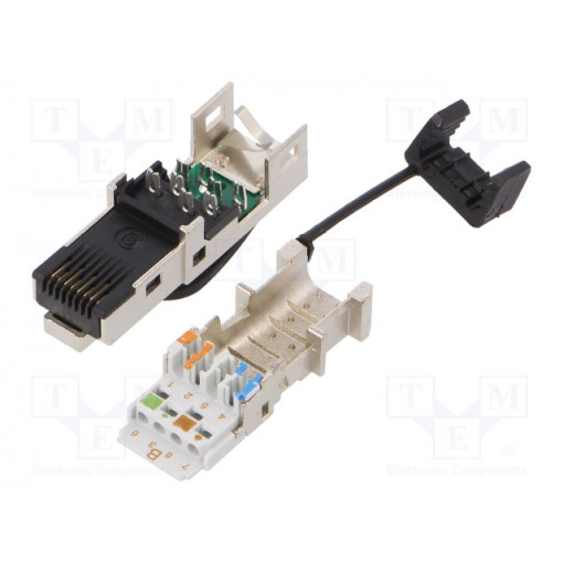 1132050000 IE-PS-RJ45-FH-BK-B; Plug; RJ45; PIN: 8; Cat: 6a,Class EA; shielded; gold-plated; IP20; WEIDMÜLLER