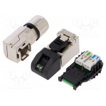 1518090000 IE-PS-RJ45-FH-90-B-1.1; Plug; RJ45; PIN: 8; Cat: 6a,Class EA; shielded; gold-plated; 5÷9mm; WEIDMÜLLER
