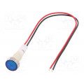 IND10P-110B-W; Indicator: LED; flat; 110VDC; 110VAC; Cutout: Ø10mm; 200mm leads; NINIGI