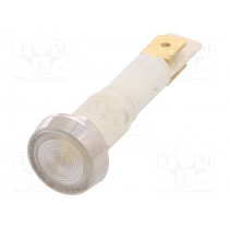 IND10P-12W-C; Indicator: LED; flat; 12VDC; 12VAC; Cutout: Ø10mm; plastic; NINIGI