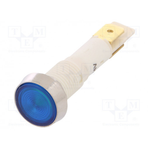 IND10P-24B-C; Indicator: LED; flat; 24VDC; 24VAC; Cutout: Ø10mm; plastic; NINIGI