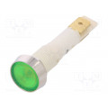 IND10P-24G-C; Indicator: LED; flat; 24VDC; 24VAC; Cutout: Ø10mm; plastic; NINIGI