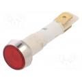 IND10P-24R-C; Indicator: LED; flat; 24VDC; 24VAC; Cutout: Ø10mm; plastic; NINIGI