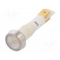 IND10P-24W-C; Indicator: LED; flat; 24VDC; 24VAC; Cutout: Ø10mm; plastic; NINIGI