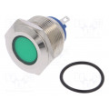 IND22-24G-C; Indicator: LED; flat; 24VDC; 24VAC; Cutout: Ø22mm; brass; NINIGI
