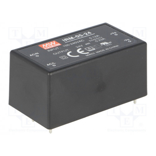 IRM-05-24; Power supply: switched-mode; modular; 5.52W; 24VDC; 0.23A; 40g; MEAN WELL