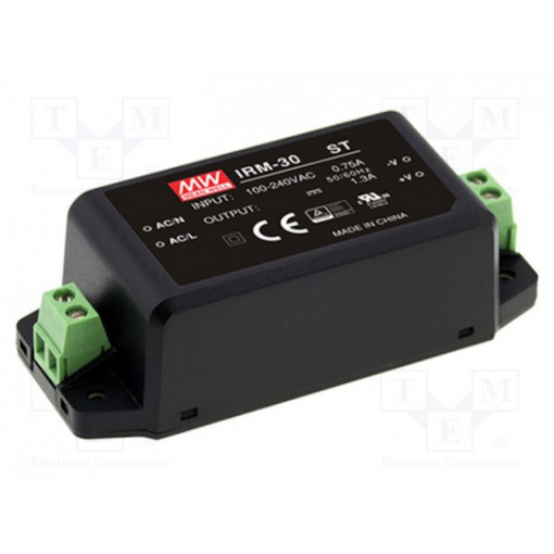 IRM-30-48ST; Power supply: switched-mode; modular; 30.2W; 48VDC; 0.63A; 120g; MEAN WELL