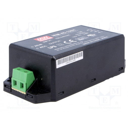IRM-45-12ST; Power supply: switched-mode; modular; 45.6W; 12VDC; 109x52x33.5mm; MEAN WELL