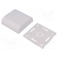 61.6061000; Enclosure: wall mounting; X: 80mm; Y: 80mm; Z: 25mm; ABS; white; ITALTRONIC