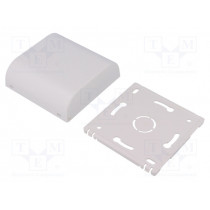 61.6061000; Enclosure: wall mounting; X: 80mm; Y: 80mm; Z: 25mm; ABS; white; ITALTRONIC 61.6061000; Enclosure: wall mounting; X: 80mm; Y: 80mm; Z: 25mm; ABS; white; ITALTRONIC