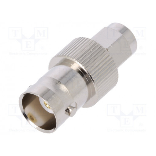 J01008A0025; Adapter; SMA male,BNC female; Insulation: teflon; 50Ω; straight; TELEGÄRTNER