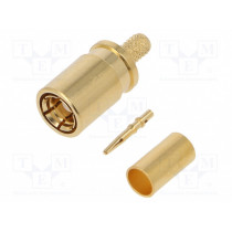 J01161A0691; Plug; SMB; female; straight; 50Ω; crimped; for cable; teflon; TELEGÄRTNER