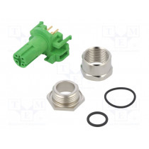 J80120A0220; Socket; M12; PIN: 4; female; D code-Ethernet; for panel mounting; TELEGÄRTNER