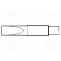 C245-109; Tip; cutting; 4.3x0.1mm; longlife,non wettable; JBC TOOLS