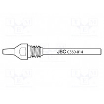 C560014; Nozzle: desoldering; 0.8x2.5mm; Features: longlife; JBC TOOLS
