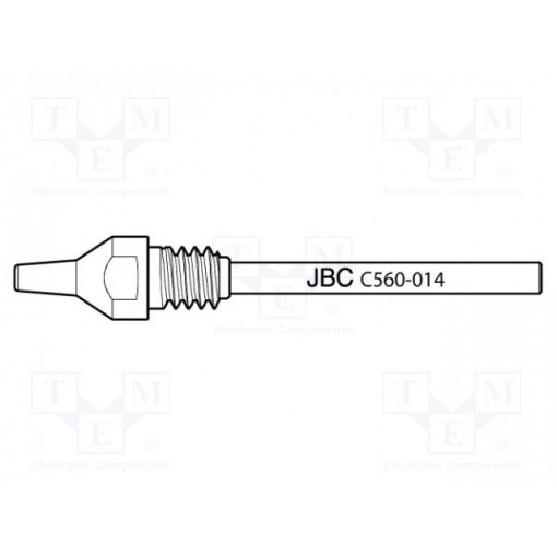 C560014; Nozzle: desoldering; 0.8x2.5mm; Features: longlife; JBC TOOLS C560014; Nozzle: desoldering; 0.8x2.5mm; Features: longlife; JBC TOOLS
