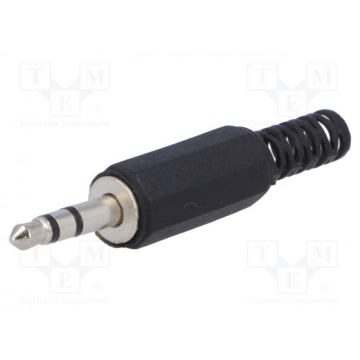 ; Plug; Jack 3,5mm; male; stereo; with strain relief; straight; 