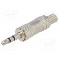; Plug; Jack 3,5mm; male; stereo; with strain relief; straight; 