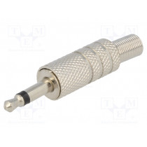 ; Plug; Jack 3,5mm; male; mono; with strain relief; straight; 